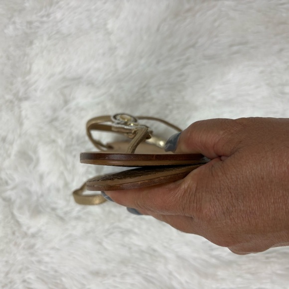 Lilly Pulitzer Gold Sandals with Beaded Accents - Picture 7 of 9